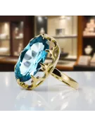 Žiedas Akvamarinas 14k geltono aukso Vintage vrc253y